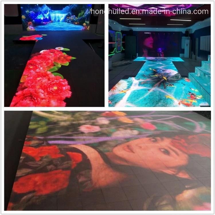 P3.91 P4.81 Indoor Outdoor Waterproof Acrylic Brightness Dancing LED Dance Floor Display for Wedding Party