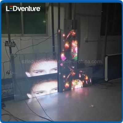 Full Color P15.6 Indoor Digital Advertising Billboard Screen LED Transparent Display