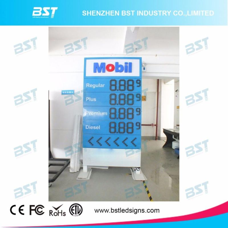 Red Color Outdoor Waterproof LED Gas Price Changer Sign