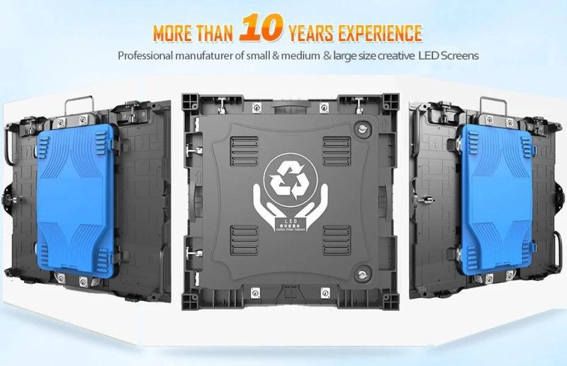 New 90 Degree Rental Die-Casting Aluminum Cabinet 500*500mm LED Display