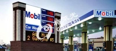 Custom LED Gas Station Price Board with Segment Display 7 Segment LED Blue Red Color