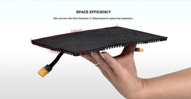 P2/P2.5/P3/P4/P5 Indoor Flexible LED Screen 240*120mm Magnet Soft Module Front Maintenance Display