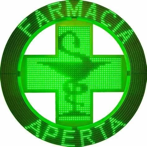 Shenzhen Ks P5 Nationstar LEDs Round Pharmacy Full Color Double Side LED Cross Sign