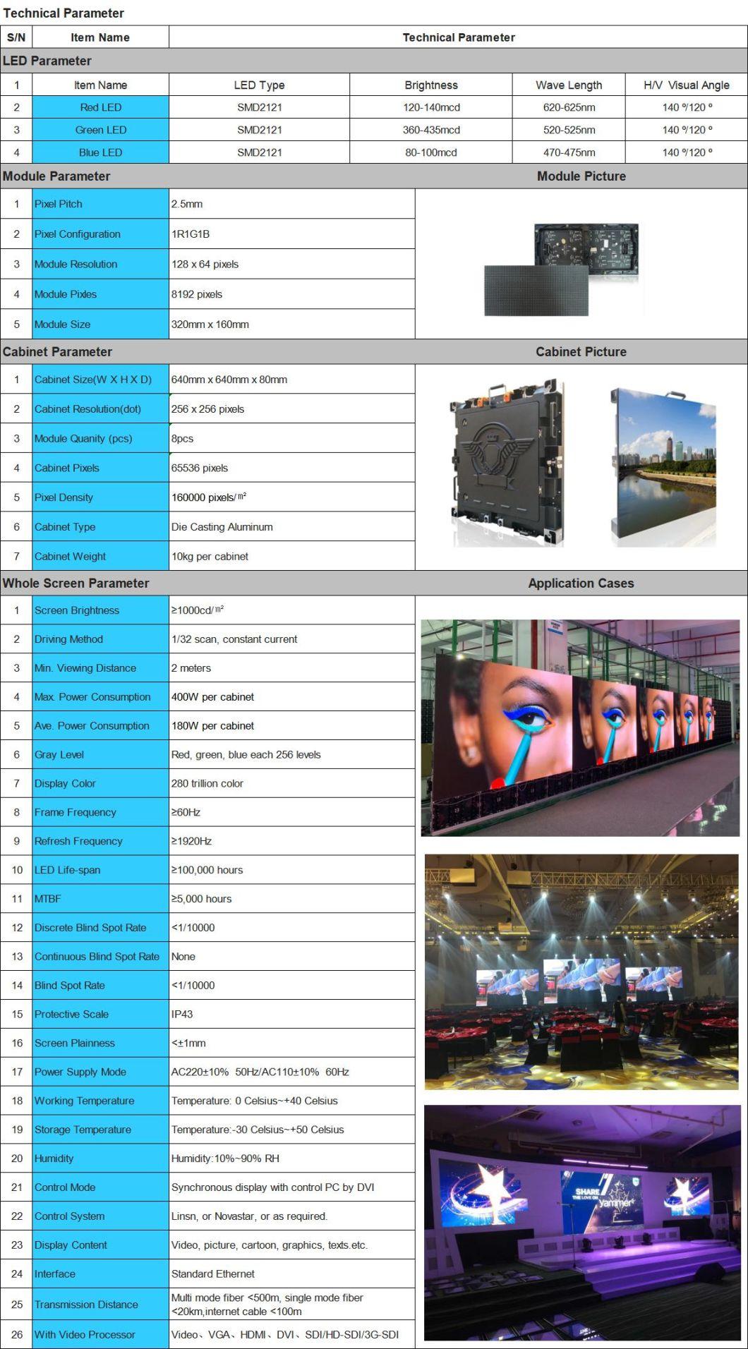 P2.5mm Front Maintenance Indoor LED Advertising Screens