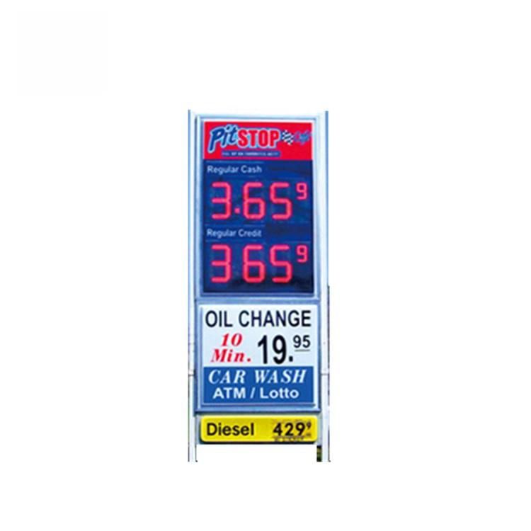 High Brightness 8/12/16/24 Inch Dual Color LED Gas Price Sign