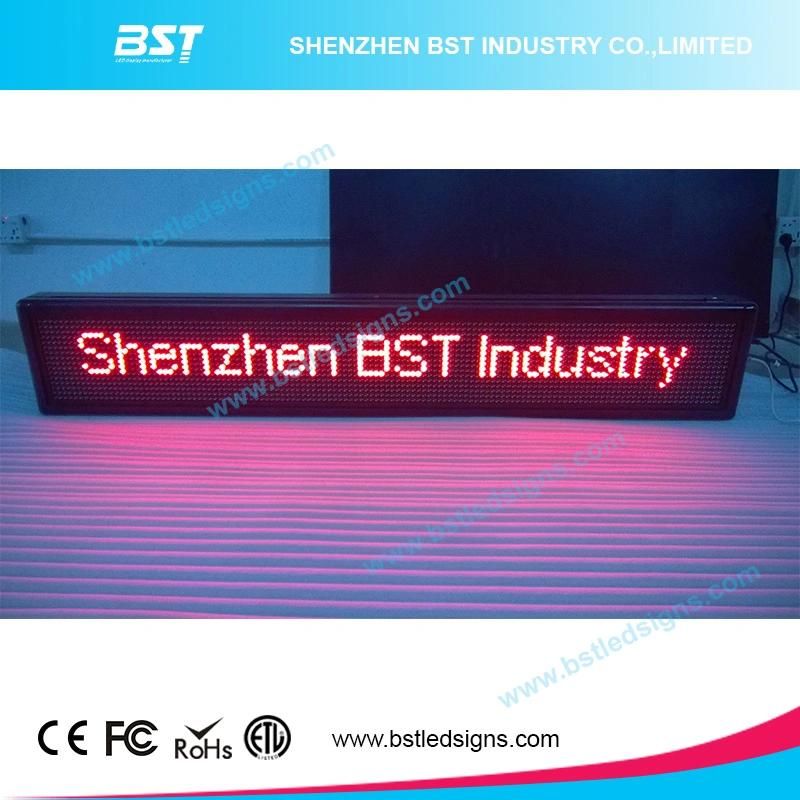 High Brightness P10 Red Color Semi-Outdoor LED Moving Sign (Programmable)