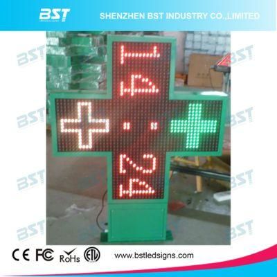 P20 Double Face Rg Outdoor LED Pharmacy Cross for Drugstore