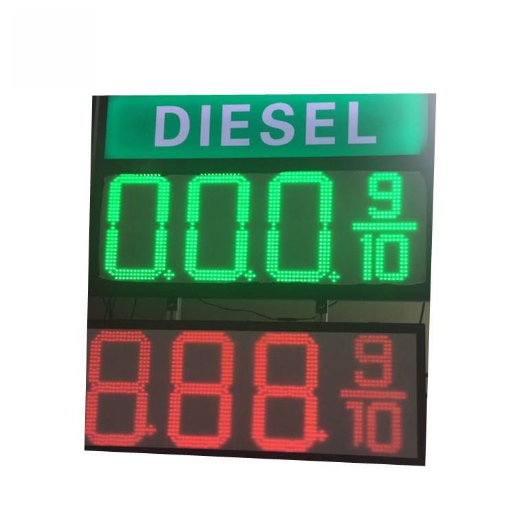 8/10/12/16/24 Inches Outdoor LED Gas Station Price Display Sign