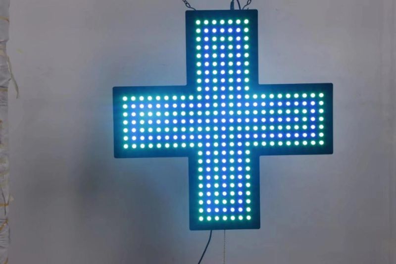 LED Pharmacy Cross Billboard Pharmacia Shop LED Display