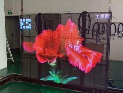 High Refresh Rate High Transparency 1000nit P3.91-7.81mm Indoor Transparent LED Screen