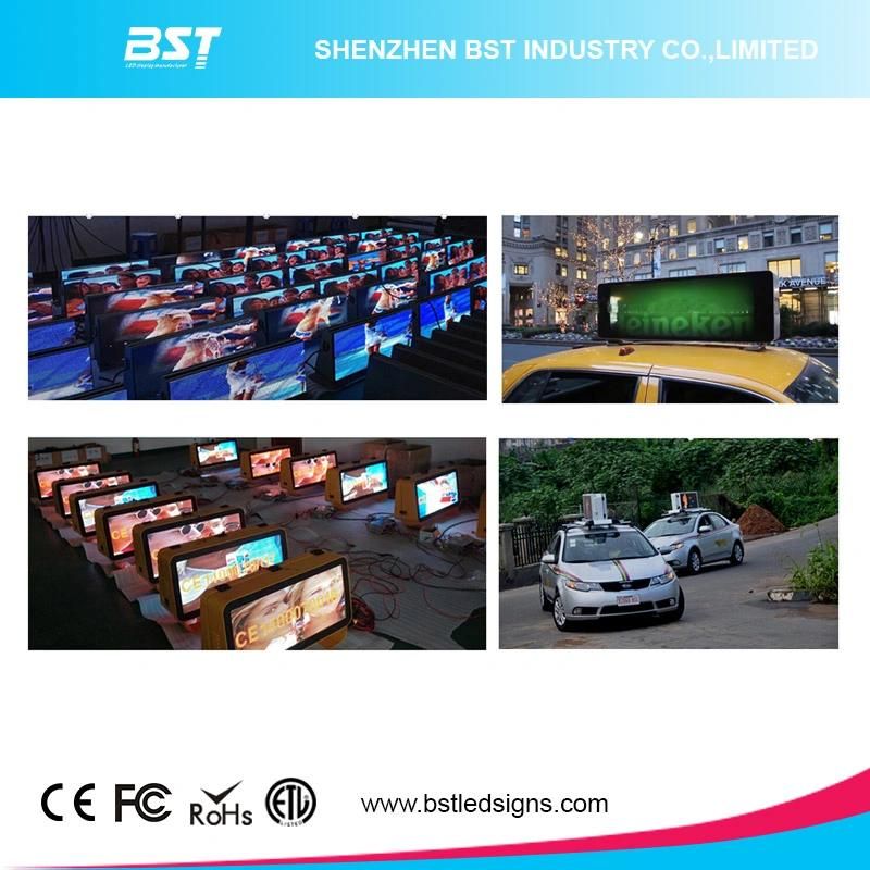 P5mm High Brightness Dual Face Full Color Taxi Top LED Screen for Advertising