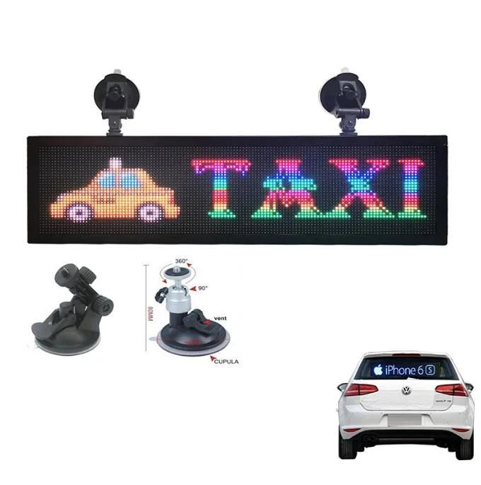 High Brightness WiFi+USB Control Full Color Programmable Car LED Display