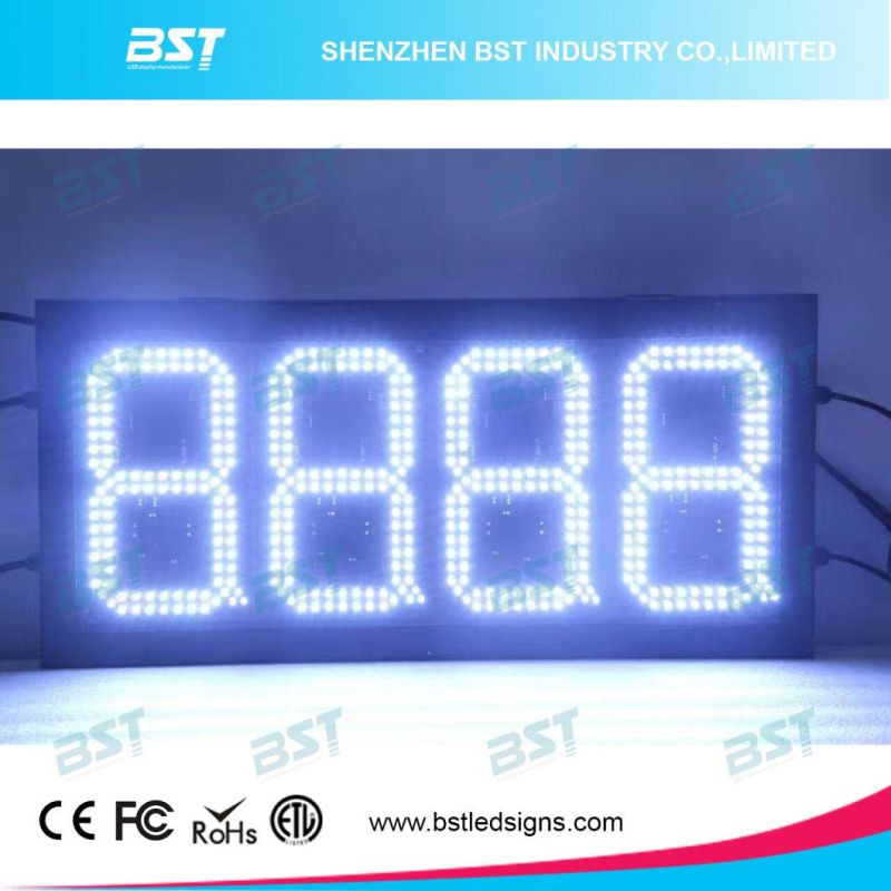 Outdoor Waterproof White Color Gas Price LED Sign (8888)