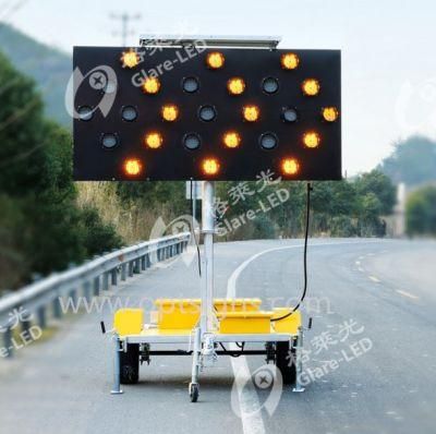 Traffic Arrow Signs LED Warning Road Guidance Sign with Stand