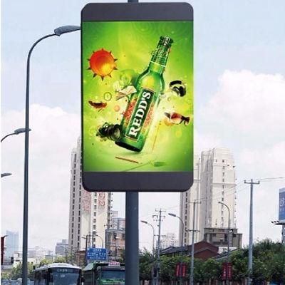 P5 Outdoor Street Advertising LED Lighting Pole Display Panel