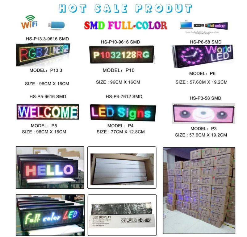 Multi-Functional Dynamic LED Display Board Can Be Used When Plugged in