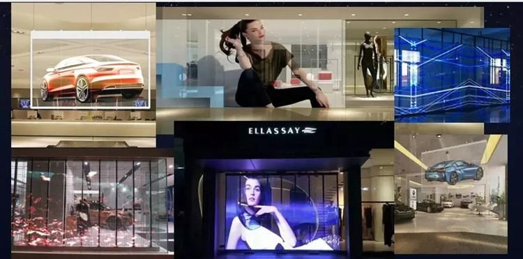 Shopping Center Transparent LED Display Indoor Video Glass