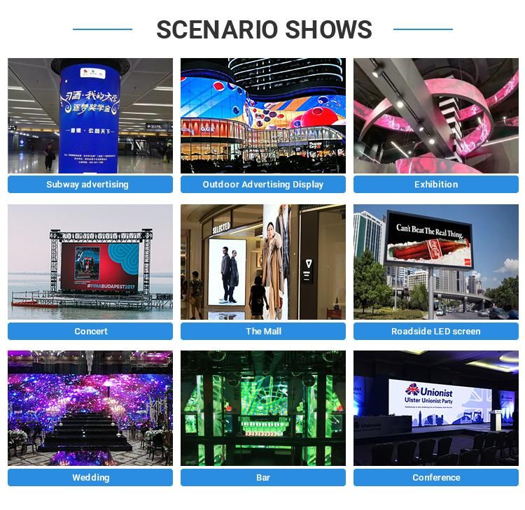 Full Color Waterproof P3 P6 Indoor Outdoor Rental LED Display Screen for Stage Concert