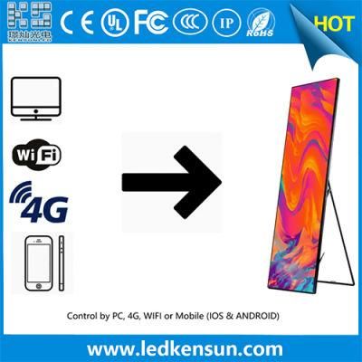 SMD Indoor P2.5 Poster LED Display Mirror LED Screen 640*1920mm