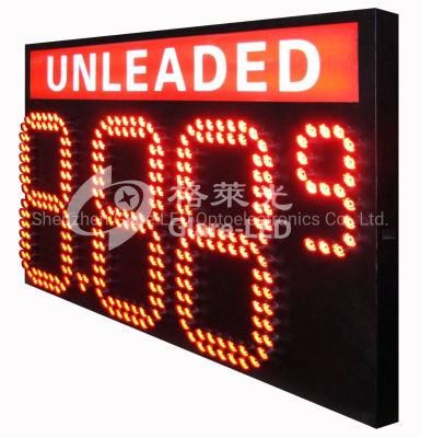 Outdoor IP65 12inch Green 8.889/10 Gas Price Changer LED Gas Price Signs for USA