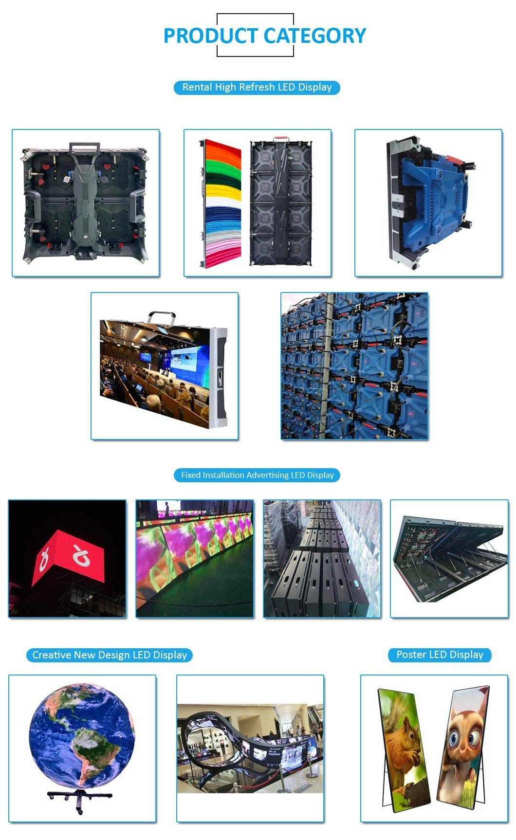Outdoor Full Color Curve P3.91 P4.81 Rental LED Display for Advertising Panel Screen (500*500mm)