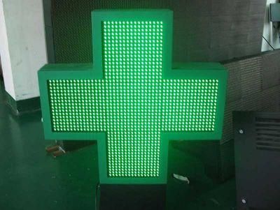 P14 Green Color LED Pharmacy Cross