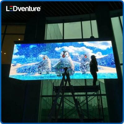 Full Color Indoor P3.9X7.8 Glass Transparent LED Display Panel