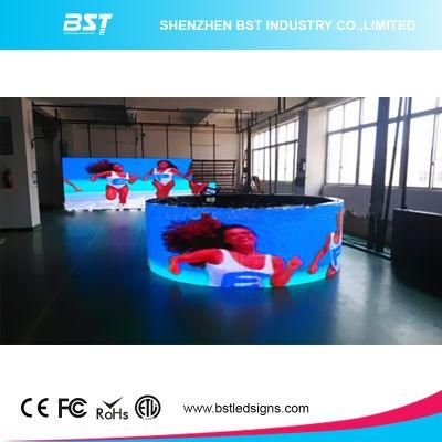 P5mm Indoor Full Color Curved LED Display with Magnetic Module