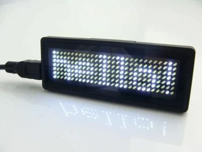 White Color LED Name Badge (BST729TAW)