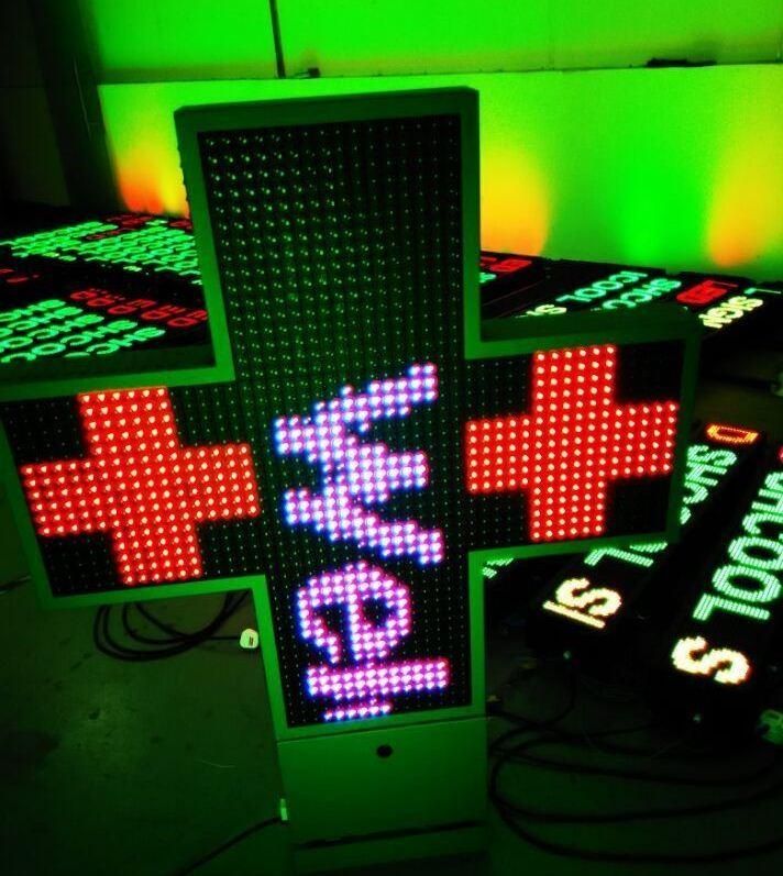 WiFi Controlled LED Cross Sign P10 Pharmacy Double Sides LED Sign