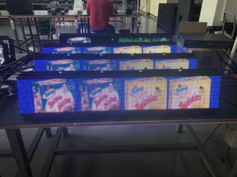 Stock 30′′x5′′ High Quality Nationstar Gold Wire Chip P4 Indoor LED Sign Huidu Control System