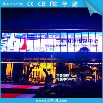 LED Display P15.6-P31.5 RGB DIP Outdoor Transparent LED Screen