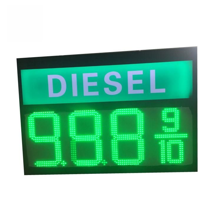 Red/Green/White 8.889 8.889/10 USA Digital Gas Station LED Fuel Price Sign Display Panel