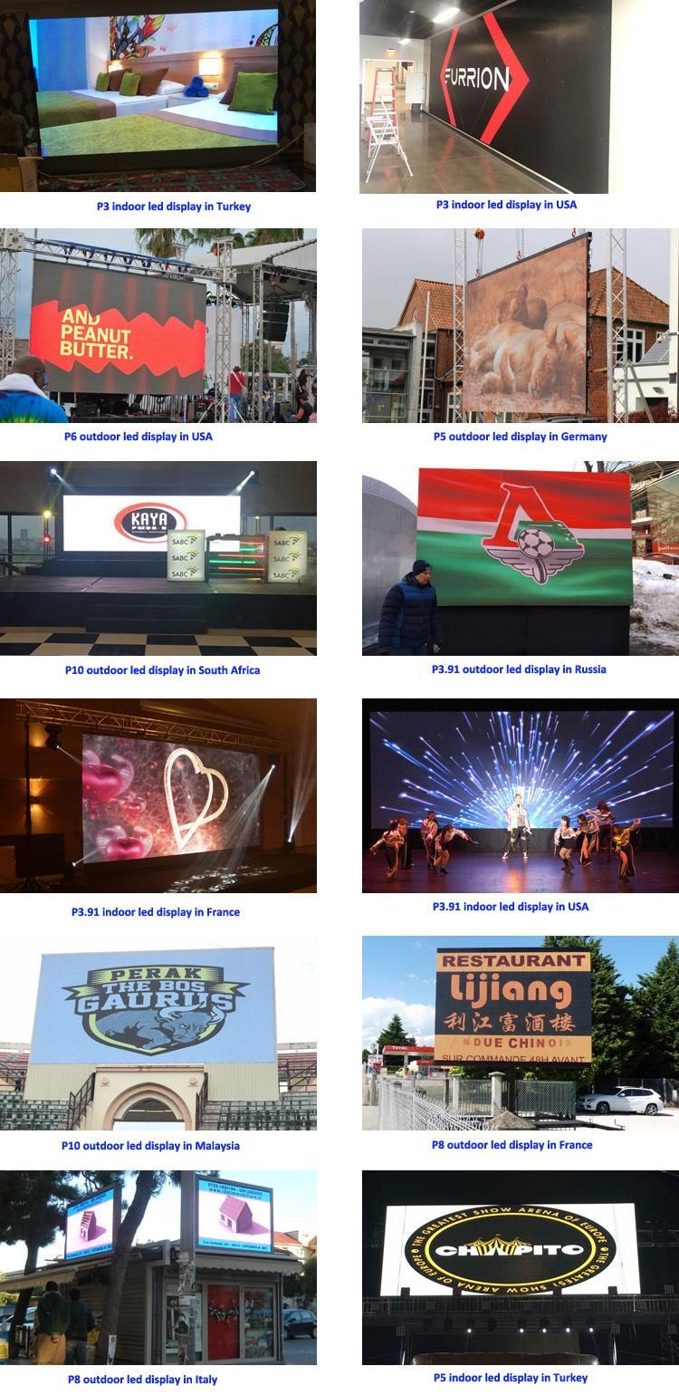 P8 Customized Easy Installation Outdoor Big Commercial Advertising LED Display Screen