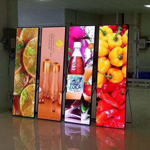 P4 Mirror Stand Poster LED Screen 768X1920 Indoor Full Color LED Display