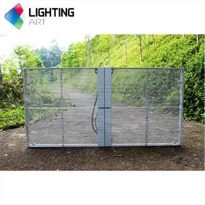 RGB Screen Wall Price Indoor P3.91 -7.81hight Resolution Transparent Glass LED Display