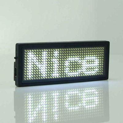 White Color LED Name Badge (BST1236AW)