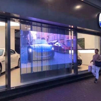 Transparent LED Display Screen Curved Video Wall Glass for Showcase