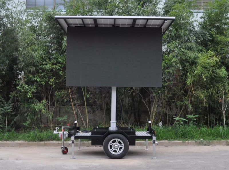 Outdoor Mobile LED Advertising Display Billboard Trailer with Solar Panel