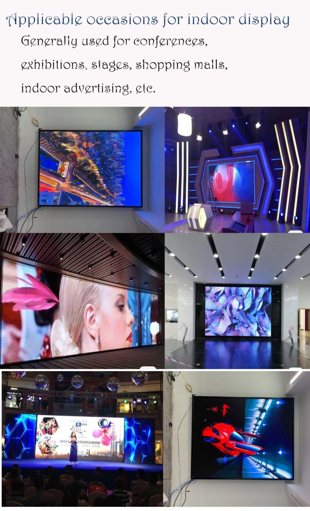 Front Maintenance 600*337.5 mm Indoor Die Casting Aluminium LED Display Screen P1.875 Cabinet