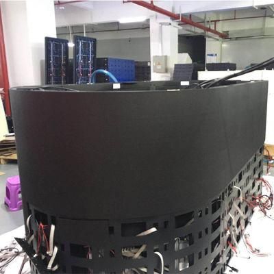 Indoor P2.5 P3 SMD Full Color RGB Soft Curved Circular LED Displays Screen with 320*160mm Flexible LED Modules