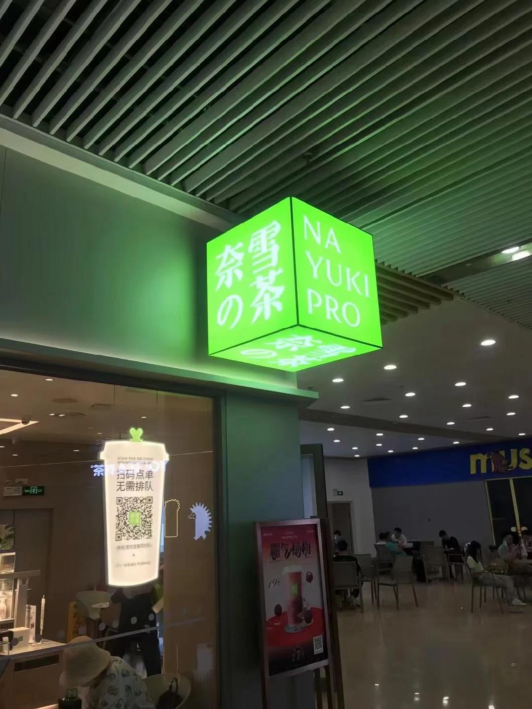 Hot Selling Shopping Store Front Video Advertising P2.5 200*200mm Five Sides Cube LED Display