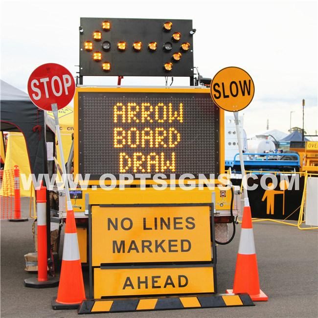 Outdoor Electronic Vms Double Sided LED Variable Message Sign, LED Traffic Display Board