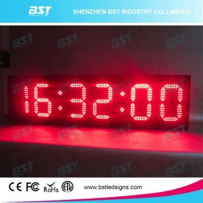 Double Sided Red Color Indoor/Outdoor LED Clock Sign (HH: mm: SS)