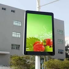 High Brightness P3.33 SMD Outdoor Full Color LED Treet Light Pole Display Screen