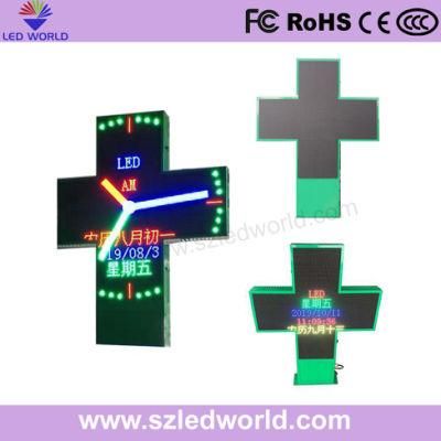 P16 Outdoor LED Cross Pharmacy Sign Display Screen