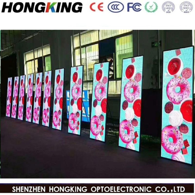 Ommercial Floor Stand P2 Digital Advertising Poster LED Display Screen