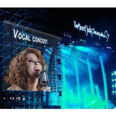 Hot Sale Shopping Mall Customized Outdoor&Indoor Advertising P3.9-7.8 Mesh Curtain Transparent Glass LED Screen Display