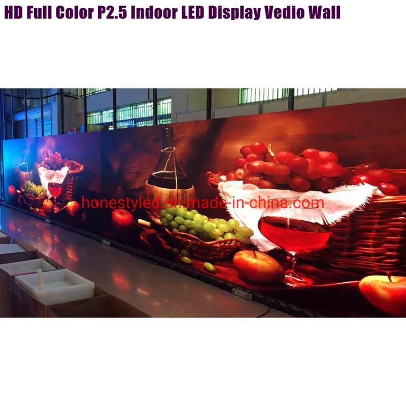 Wholesale Price Full Color LED Video Wall P2.5 480X480mm Cabinet SMD2121 3in1 Advertising Rental Indoor LED Panels