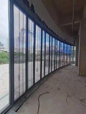 P3.9-7.8 Indoor Outdoor Transparent Curtain LED Display Panel Window Glass LED Display Screen
